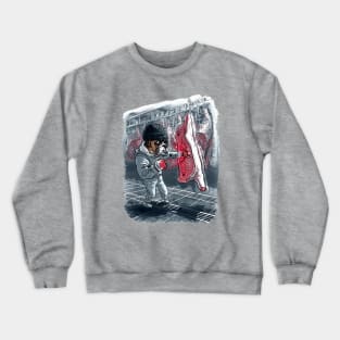 Boxer Dog Training to for a Boxing Match Crewneck Sweatshirt